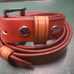 Plain Coloured handmade 1 1/2" Hide Belt 2 Plain Coloured handmade 1 1/2" Hide Belt 2