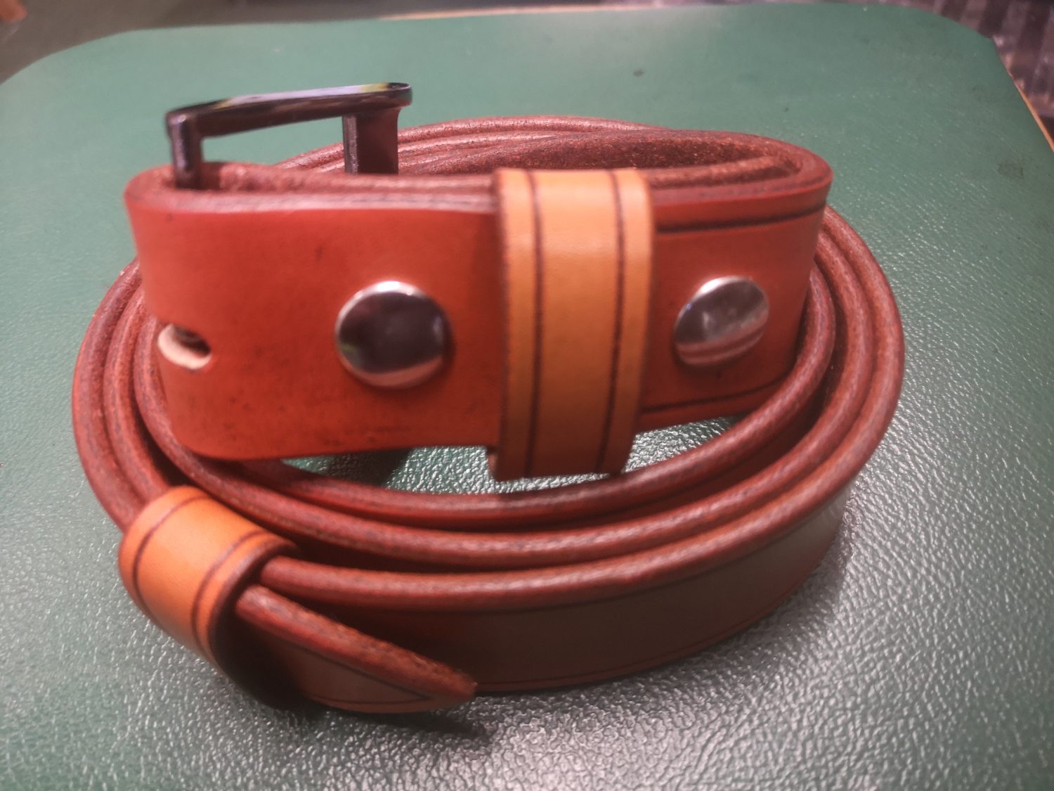 Plain Coloured handmade 1 1/2" Hide Belt Plain Coloured handmade 1 1/2" Hide Belt