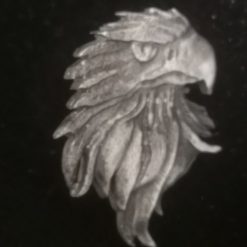 Eagle Head Pewter Pin Badge