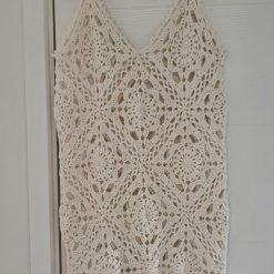 Handmade Crochet Lace Dress | Cream | Boho Summer Mini