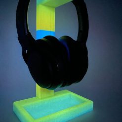 Neon headphone stand - modern gaming - glow style headset holder UK Made