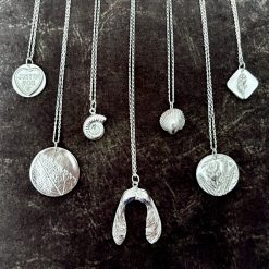 Fine silver Lavender pendant on a sterling silver chain with Gift Box 3