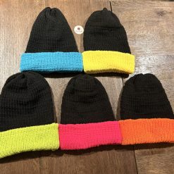 BLACK & BRIGHT BEANIE HAT
