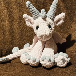 Crochet Bertie the Baby dragon : Handmade Chenille Velvet Plush Toy 7 Crochet Bertie the Baby dragon : Handmade Chenille Velvet Plush Toy 7