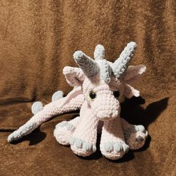 Crochet Bertie the Baby dragon : Handmade Chenille Velvet Plush Toy 5 Crochet Bertie the Baby dragon : Handmade Chenille Velvet Plush Toy 5