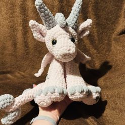 Crochet Bertie the Baby dragon : Handmade Chenille Velvet Plush Toy 2 Crochet Bertie the Baby dragon : Handmade Chenille Velvet Plush Toy 2