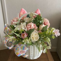 Faux floral Easter basket
