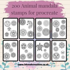 200 Animal Mandala stamps for procreate 4 200 Animal Mandala stamps for procreate 13