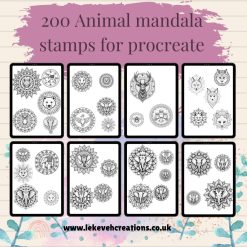 200 Animal Mandala stamps for procreate 6 200 Animal Mandala stamps for procreate 15