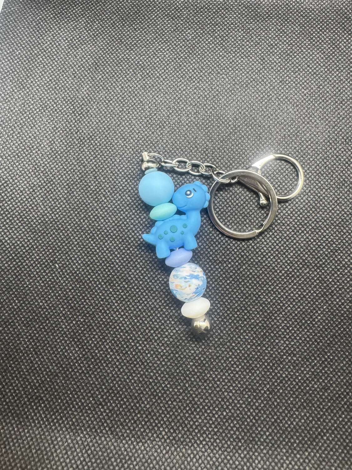 Dinosaur Keychain Blue Dinosaur Keychain Blue