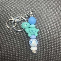 Dinosaur Keychain Blue