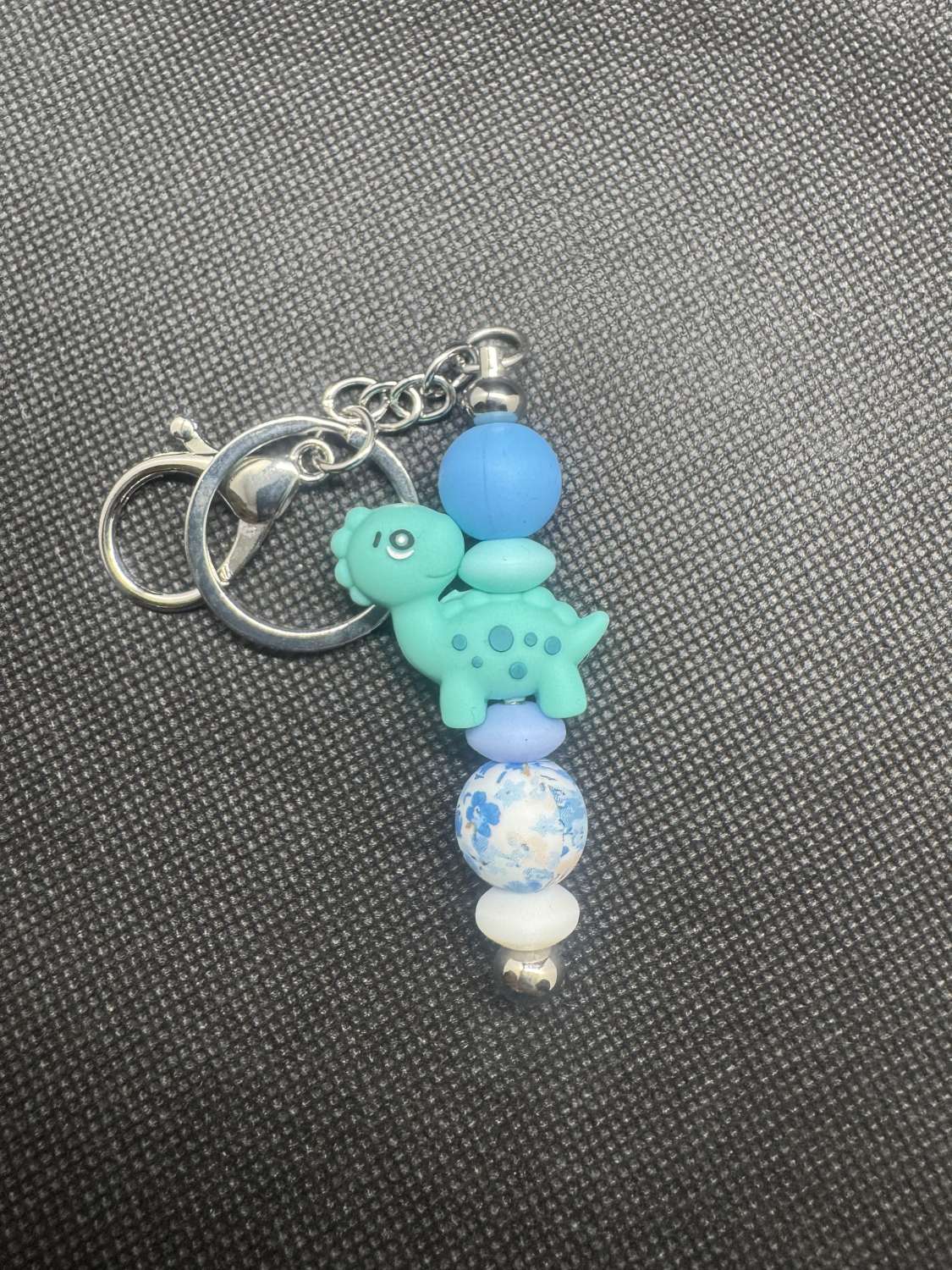 Dinosaur Keychain Blue Dinosaur Keychain Blue