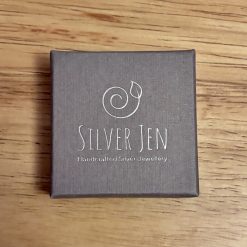Solid Silver Crinoid Star Fossil Stud Earrings with Gift Box 1