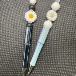 Pen with silicone flower - Purple