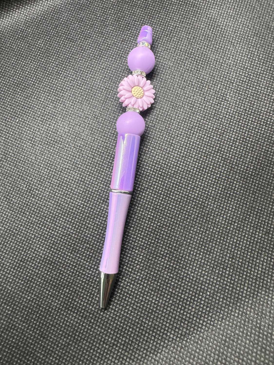 Pen with silicone flower - Purple Pen with silicone flower - Purple