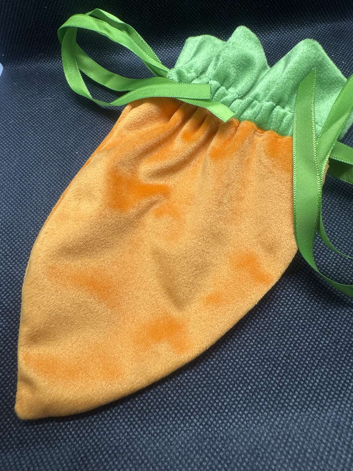 Easter Velour Carrot Shaped Bag Easter Velour Carrot Shaped Bag