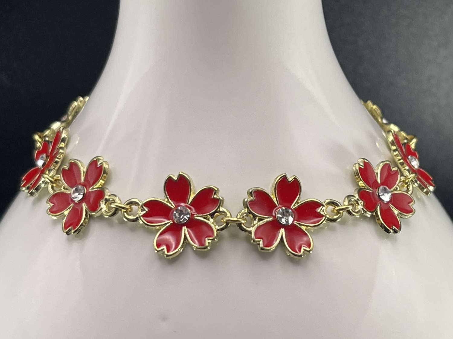 Crystal Bloom Bracelet - Red Crystal Bloom Bracelet - Red