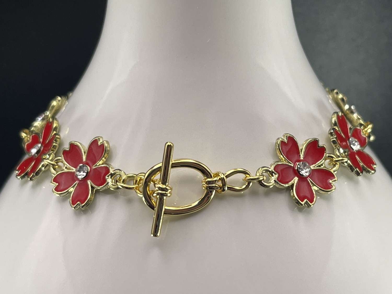 Crystal Bloom Bracelet - Red Crystal Bloom Bracelet - Red