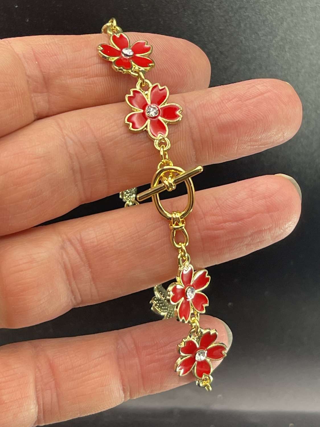 Crystal Bloom Bracelet - Red Crystal Bloom Bracelet - Red