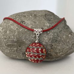 Red Circle Pendant Necklace