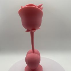 Pink Rose & Heart Ornament – 3D Printed – Romantic Décor 4 Pink Rose & Heart Ornament – 3D Printed – Romantic Décor 4