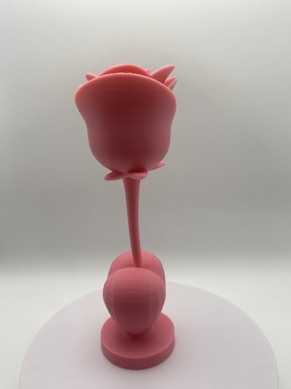 Pink Rose & Heart Ornament – 3D Printed – Romantic Décor Pink Rose & Heart Ornament – 3D Printed – Romantic Décor