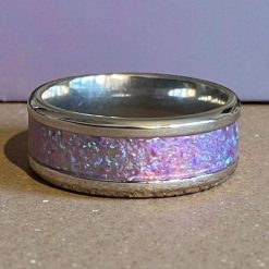 Opal (Black Flame) Adjustable Ring