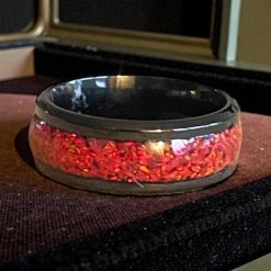 Opal (Black Flame) Adjustable Ring
