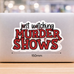 Laptop detective vinyl sticker