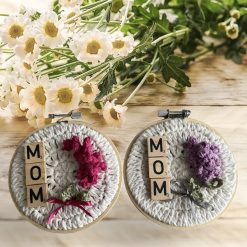 Crochet Mom flower 3D wall art