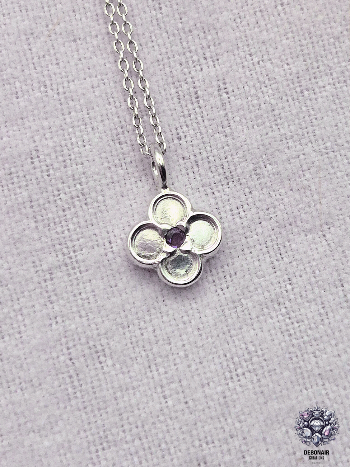 Pendant Only - Amethyst Quatrefoil/Clover Sterling Silver Pendant Pendant Only - Amethyst Quatrefoil/Clover Sterling Silver Pendant