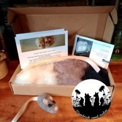 Needle Felt Mice bookmarks Kit , Craft kit, Make Your Own, Needle felting, Wool art, Animal art,