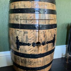 Half barrel drinks cabinet