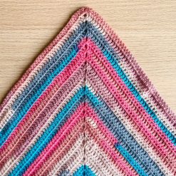 Shawl/Wrap - Crochet - 'Pink Blue Neutrals' 1