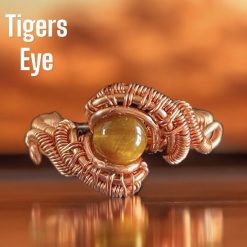 Tigers Eye Flower Ring (Size J)