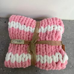 Baby Blanket (Pink - White)