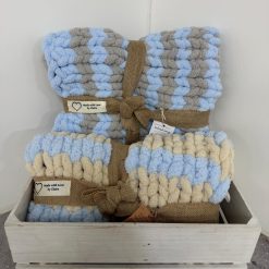 Baby Blanket (Blue-Beige)