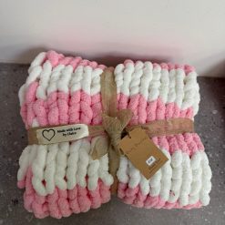 Baby Blanket (Pink - White)