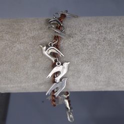 gold plated key charm bracelet 6 inches