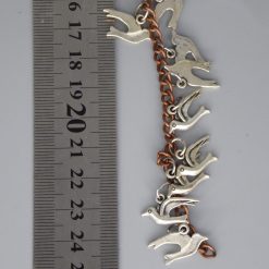 silver plated bird charm bracelet 18.4 cm 3 silver plated bird charm bracelet 18.4 cm 3