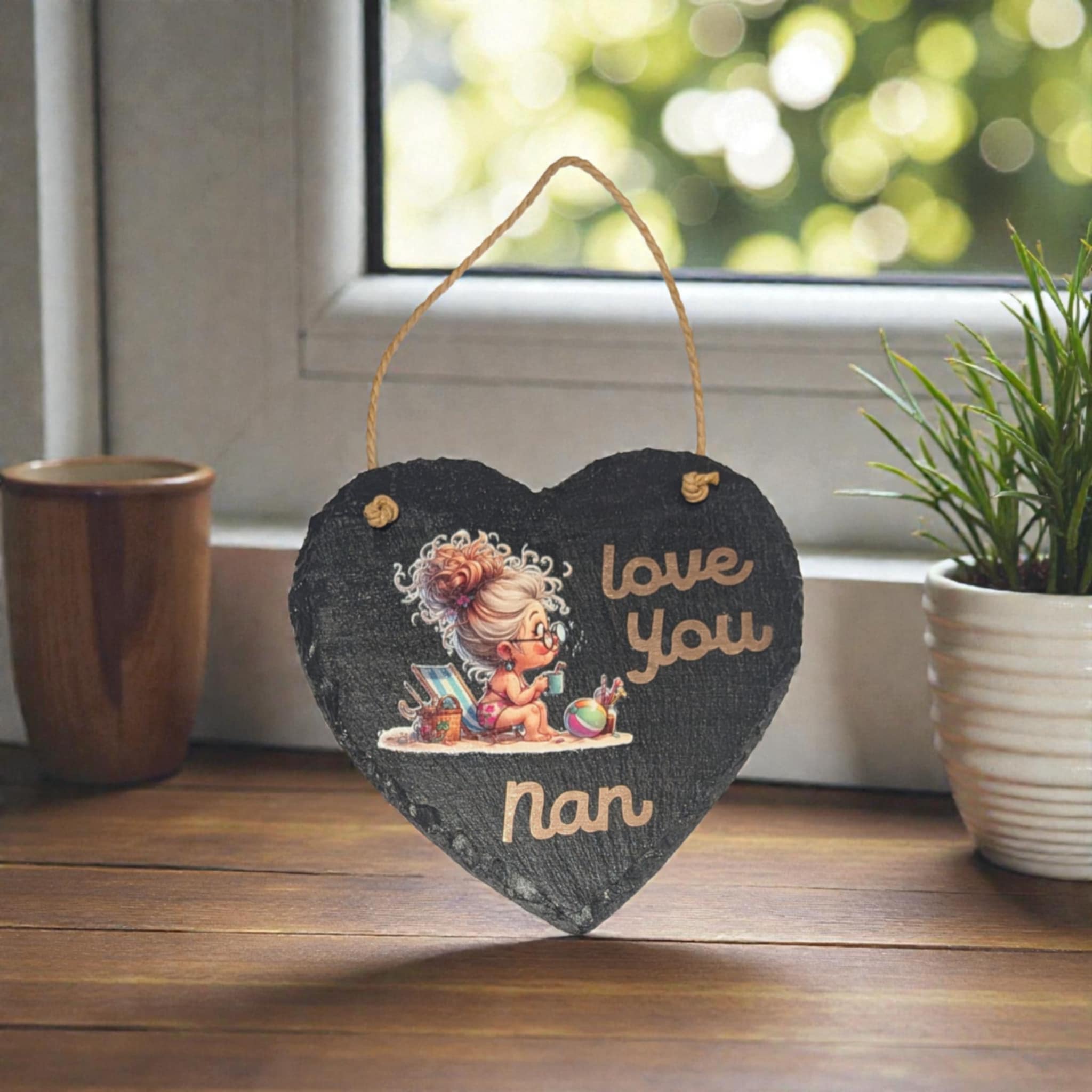 Mother's Day Hanging wooden Heart Sign Mother's Day Hanging wooden Heart Sign