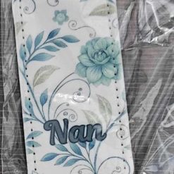 Handmade  leather keyring Nan