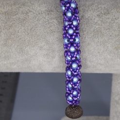 purple Miracle Netted beaded Bracelet 15.2cm