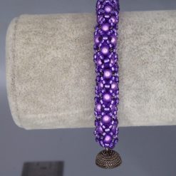 purple Miracle Netted beaded Bracelet 15.2cm