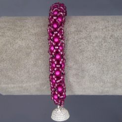 purple Miracle Netted beaded Bracelet 15.2cm
