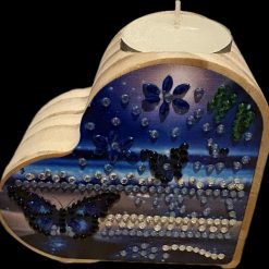 heart and butterfly candle holder