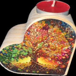 Heart tree of life candle holder