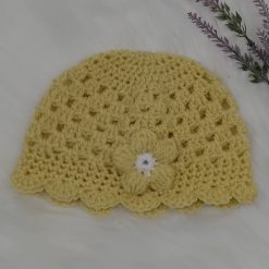 Hand made crochet baby beanie