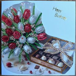 Handmade Diamond Art Card and Envelope