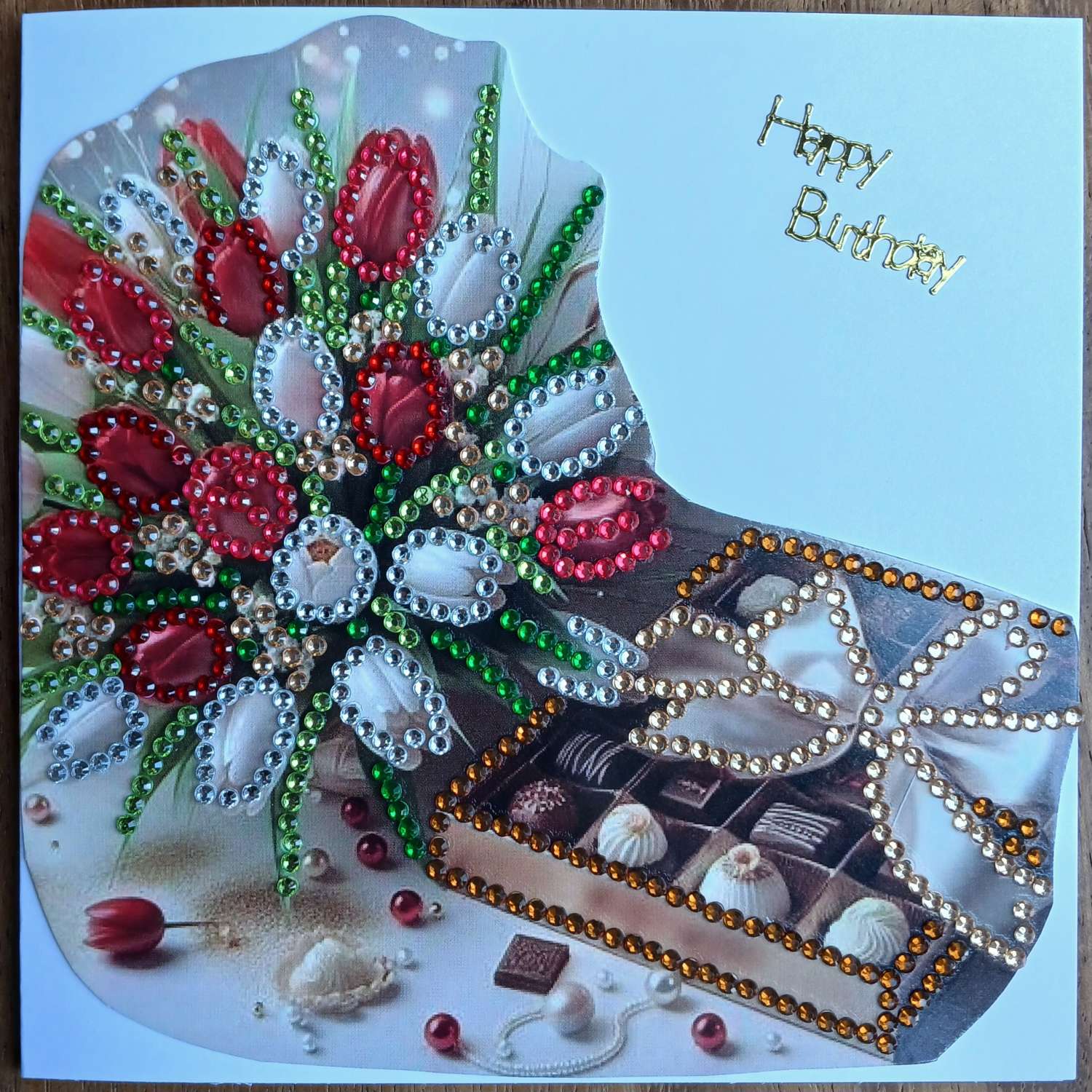 Handmade Diamond Art Card and Envelope Handmade Diamond Art Card and Envelope